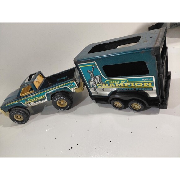 Nylint Pressed Steel Metal Plastic Quarter Horse Champion Pickup Truck & Trailer - Picture 2 of 9